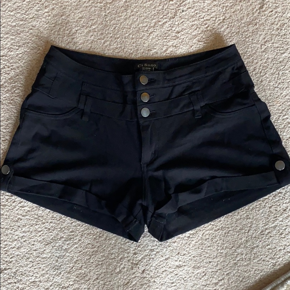 Black high waisted shorts